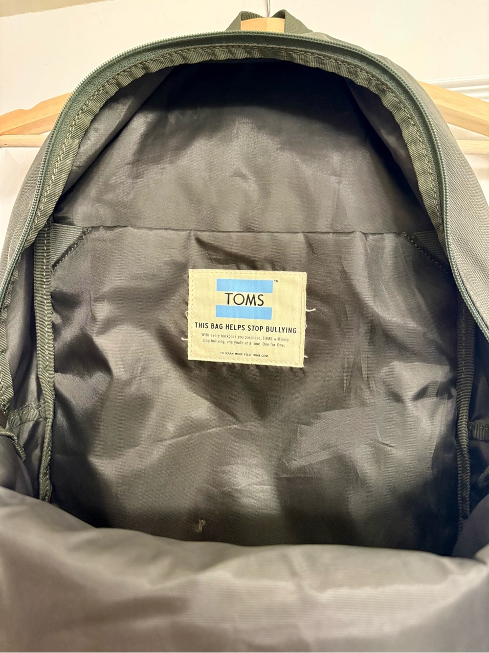 Toms Olive Green Backpack - Picture 6 of 9